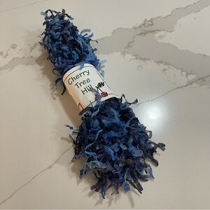 Blue Yarn novelty yarn from Italy, an eyelash with bits of Confetti woven knit